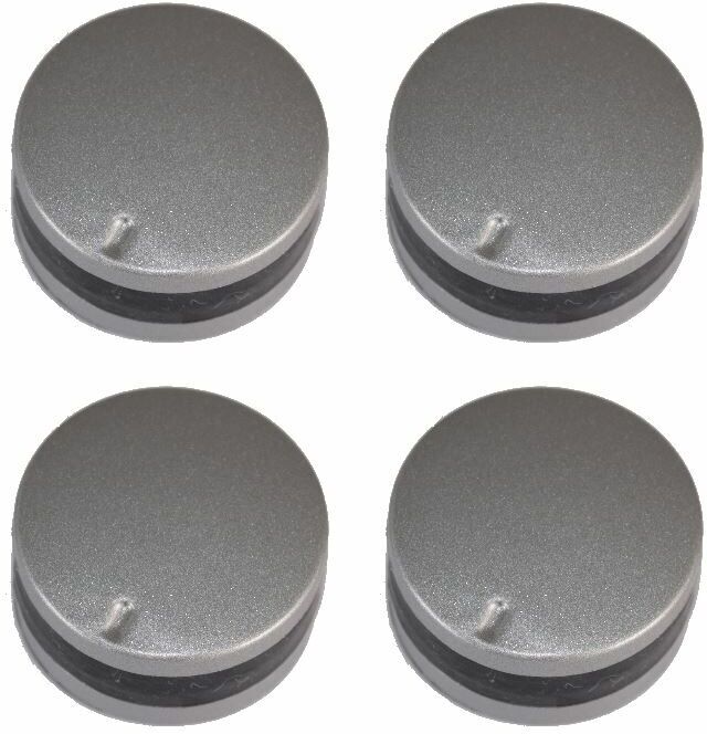 UFIXT Lamona Compatible 12 O&39Clock Type Silver Replacement Oven Cooker Hob Control Knob Pack of 4