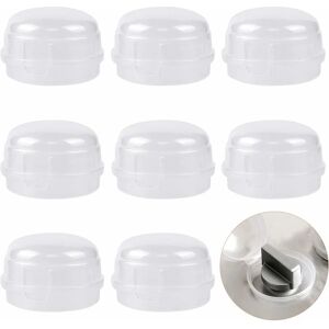 DENUOTOP 8 Pcs Kitchen Gas Cooker Knob Covers Stove Switch Protection Child Safety Cover Child Safety Locks Oven Baby Safety Safety Lock For Home Oven / Stove