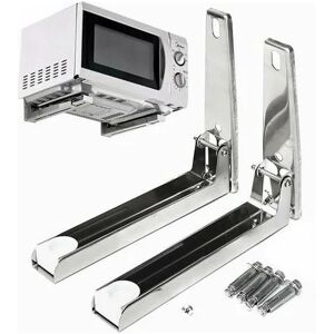 ROSE Heavy Duty Microwave Oven Shelf Bracket, Stainless Steel, Folding Rack Wall Mount