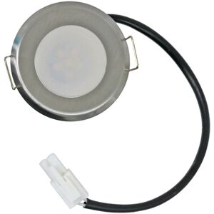 SPARES2GO Universal Cooker Hood led Light Vent Extractor Lamp Round Silver 54.5mm 1.6W ac