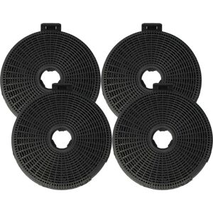 4x Activated Carbon Filter compatible with Electrolux 700457, A7401564 Extractor Hood - 20 cm - Vhbw