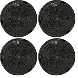 4x Activated Carbon Filter compatible with Franke Active Kitchen fak 607 xs, Active Kitchen fak 907 xs Extractor Hood - 19.6 cm - Vhbw