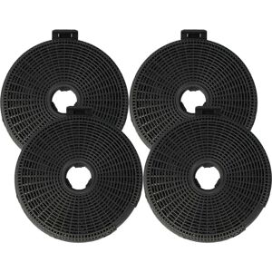 4x Activated Carbon Filter compatible with Teka TNC60, TNC90 Extractor Hood - 20 cm - Vhbw