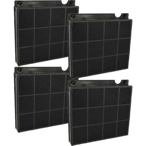 vhbw 4x Activated Carbon Filter compatible with Electrolux EFC39W. X, EFC40850X, EFC45. 465OX, EFC60200X, EFC329K, EFC39K, EFC39W Extractor Hood