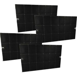 Vhbw - 4x Activated Carbon Filter compatible with Electrolux EFC610X, EFC910X, EFC911X Extractor Hood