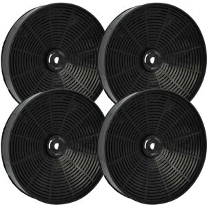 4x Activated Carbon Filter compatible with Electrolux EFT690B 95510141500, EFI692B 94264001300, EFI692W 94264001400 Extractor Hood - 17.3 cm - Vhbw