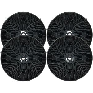 4x Activated Carbon Filter compatible with Electrolux EFV80465OK, EFV80464OX, EFV80464OW, EFV80464OK, EFV80460OW, EFV80460OK Extractor Hood - Vhbw