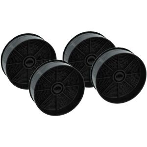 4x Activated Carbon Filter compatible with Electrolux LFP316S Faber 3.050.482.953 Extractor Hood - 12.4 cm - Vhbw