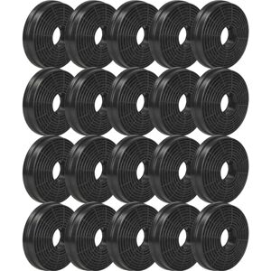 VHBW 20x activated carbon filter for Candy CCE161W07 cooker hood - 10.5cm - Black VHBW 20x activated carbon filter for Candy CCE161W07 cooker hood - 10.5cm - Black