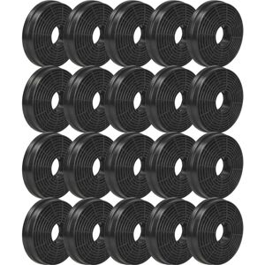 Vhbw 20x Activated Carbon Filter - Compatible with Candy CCE19/2X - 10.5cm Black Vhbw 20x Activated Carbon Filter - Compatible with Candy CCE19/2X - 10.5cm Black