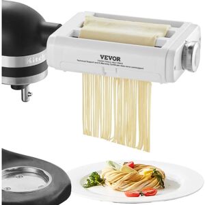 VEVOR Pasta Attachment for KitchenAid Stand Mixer, 3-IN-1 Stainless Steel Pasta Roller Cutter Set Including Pasta Sheet Roller, Spaghetti and