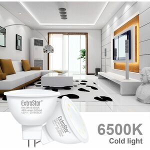 EXTRASTAR 6W led Light Bulb MR16 (50 x 53 mm), 6500K Daylight (Pack of 10)