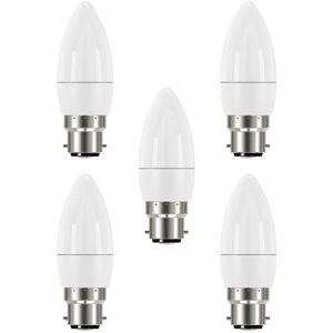 Litecraft - Light Bulb 3.3 Watt B22 Bayonet Cap Candle Warm White led - 5 Pack