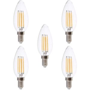 Litecraft - Light Bulb 6W E14 Small Edison Screw Candle Warm White led - 5 Pack