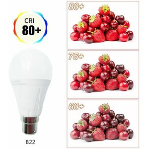 Extrastar - 12W led A60 Ball Bulb Daylight 6500K B22 (Pack of 6)