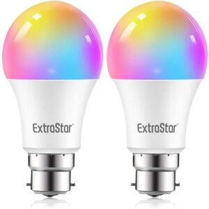 EXTRASTAR 2 Pack x Smart led A60 Wi-Fi bulb B22