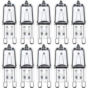 Aougo - 45W G9 Halogen Light Bulbs G9 Clear Capsule Light Bulbs 230V Warm White Dimmable Pack of 10