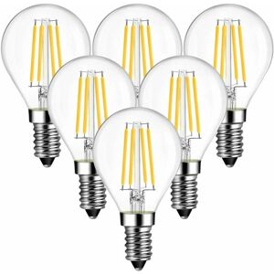 Hoopzi - 4W G45 E14 led Screw Golf Filament Bulb,SES Small Edison E14 Golf Ball Bulbs, 40W Equivalent, 470LM,2700K Warm White Led Golf