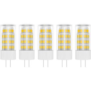 Aougo - 5X G4 led Lamp 5W Bulb Lamp 51 smd 2835LEDs Warm White 3000K led Bulb 400LM Equivalent to 50W Halogen Lamp ac 220V [Energy Class a+]