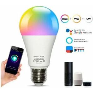 DENUOTOP Alexa 10W Smart Bulb, Wifi Smart Bulb, Multicolor Smart Bulb Compatible with Alexa, Google Home and Siri, No Hub Required, 1 Pack-DENUOTOP