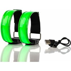 Denuotop - Bracelet Rechargeable led light for jogging, running - Safety light, reflector and flashing light for children - Flashing and static led