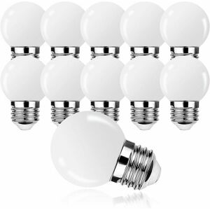 HOOPZI E27 led Light Bulbs,G45 E27 1W Light Bulb,Warm White,Mini Globe Light Bulb,Equivalent 5W Incandescent Bulbs, Non-Dimmable,10 Pack,Energy Class g