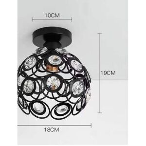 Denuotop - Geometric Wrought Iron Wall Lamp for Living Room, Kitchen, Loft, Dining Room, Cafeteria (Bulb Not Included) E27 Crystal Ball Shape White