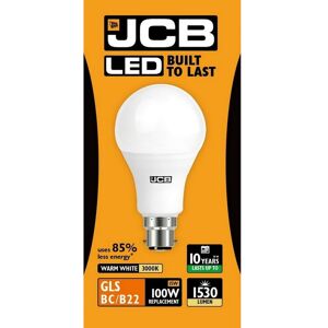 JCB S10995 LED GLS Opal BC B22 15W (100W) Warm White 1520LM Box-12