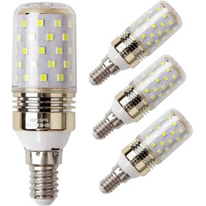 AOUGO Led Corn Light Bulb E14 12W Candelabra Bulbs 100W Equivalent, 1100LM, Cool White 6000K Decorative led Chandelier Bulbs, Not Dimmable (4 pack) [Energy