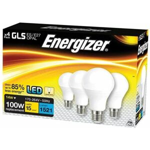 TBC LED ES (E27) Opal GLS Non-Dimmable Bulb, Warm White 1521 lm 12.5W (Pack 4) - ENGS14424