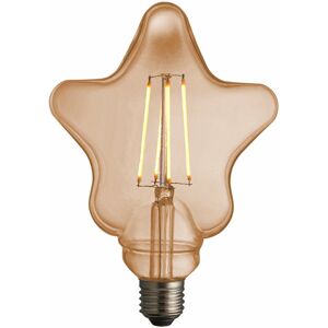 Loops - led Filament Lamp Bulb 4W Star Shape E27 led Amber Tinted Glass Warm White