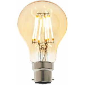 Loops - led Filament Lamp Bulb Dimmable 6W B22 gls led Amber Tinted Glass Warm White