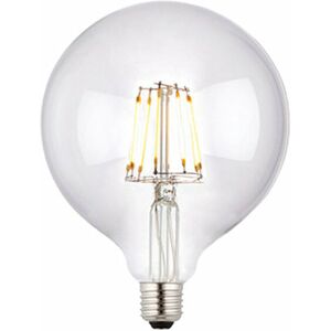 Loops - led Filament Lamp Bulb Dimmable 6W E27 led 125mm Clear Glass Globe Warm White