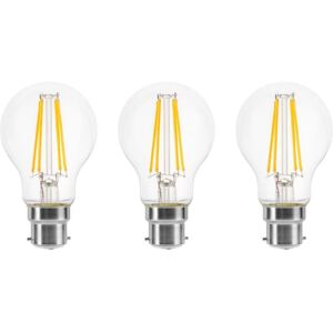 Lowenergie - led Filament Light Bulb A60 gls Traditional Bulb E27 Screw 6.6w equiv brightness 100w Warm White 2700K Energy Saving - Pack of 3