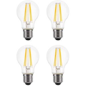 Lowenergie - led Filament Light Bulb A60 gls Traditional Bulb E27 Screw 6.6w equiv brightness 100w Warm White 2700K Energy Saving - Pack of 5