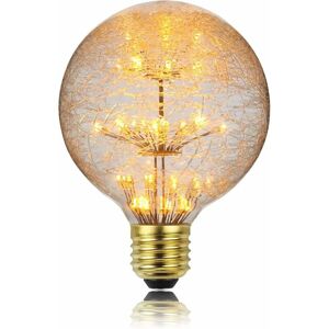 Led Vintage Light Bulb RGB Firework Edison Light Bulb G95 3W 220/240V E27 Decorative Light Bulb (Fiberglass Firework) GROOFOO