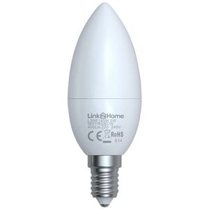 Link2home - L2HE145W Wi-Fi led ses (E14) Opal Candle Dimmable Bulb, White + rgb 400 lm 5W LTHE145W