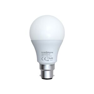 Link2home - L2HB229W Wi-Fi led bc (B22) Opal gls Dimmable Bulb, White + rgb 800 lm 9W LTHB229W