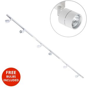 3M Kitchen Track Light With 6 Soho Fixture & led Bulb - White - Litecraft