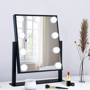 Livingandhome - Hollywood Vanity Mirror with 9 led Bulbs, 3 Color Lighting Modes