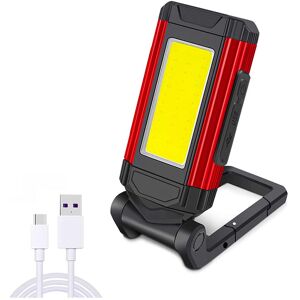 DENUOTOP Portable 5W COB Type-C USB Rechargeable Work Light Magnetic Base Auto Repair LED Workshop Light Dimmable Foldable Work Light Flashlight [Energy Class