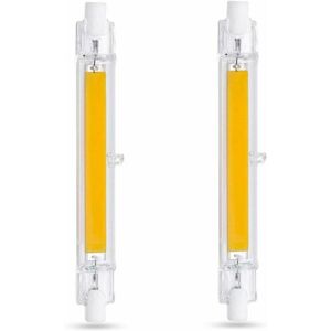 Hoopzi - led R7S 118mm 10W Cool White 6000K, 1000LM, R7S J118 80W 100W Halogen Lamp Equivalent, Non-dimmable, R7S 118mm Slim cob led Bulb for