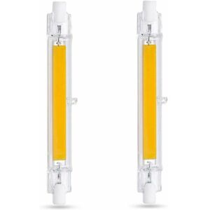 Hoopzi - R7S led 118mm 10W Warm White 3000k, 1000LM, R7S J118 80W 100W Halogen Lamp Equivalent, Non-dimmable, R7S 118mm Slim cob led Bulb for