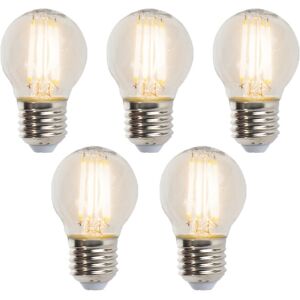 Luedd - Set of 5 E27 led Filament Golf P45 5W 470LM 2700K Dimmable