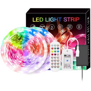 DENUOTOP 20m led Strip, WiFi Working rgb led Strip, Smart App Control, 64 Scenes, Music Synchronization, diy led Lights for Bedroom, Kitchen, Party, Living
