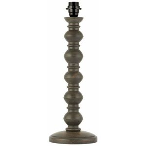 Loops - Solid Wood Table Lamp Base Solid Grey Wash Finish Bedside Desk Feature Light