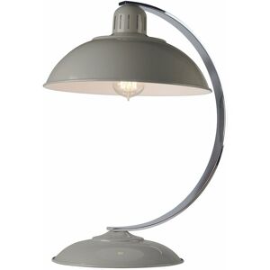 LOOPS Table Lamp Curved Arm Retro Style Office Light Tarpaulin Grey led E27 60W Bulb