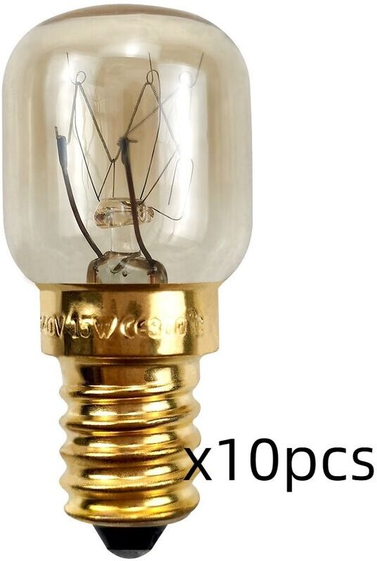 Pack of 10 25W E14 Base Oven Light Bulbs, Warm White Incandescent Bulb 360° Beam Angle Denuotop