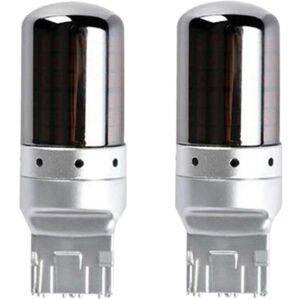 TLILY 2Pcs Chrome 7440 T20 144SMD Amber Canbus Error Free LED Lamp Bulb Turn Signal Light