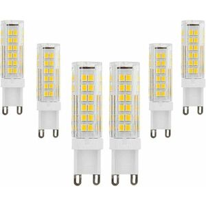Dewdat - 9W G9 led Bulbs (85W Equivalent Halogen) Warm White 3000K 850Lumen AC220-240V 360° Beam Angle Energy Saving G9 Lamp No Dimmable (Pack of 6)